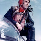 James Jabara was the first US jet ace, distinguishing himself with the F-86 Sabre (as seen here) during the Korean War.