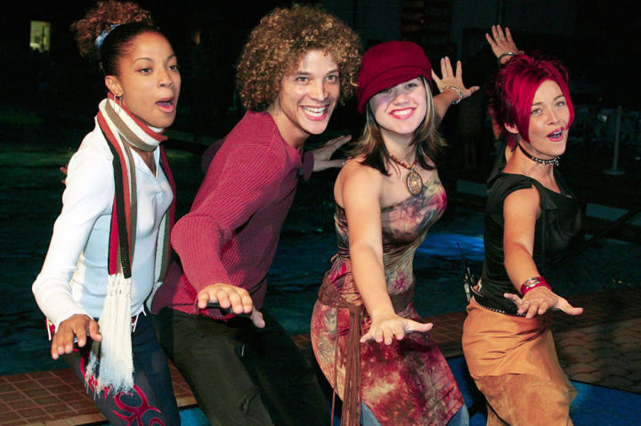 Tamyra Gray, Justin Guarini, Kelly Clarkson and Nikki McKibbin, the four finalists of "American Idol: The Search for a Superstar," in 2002.