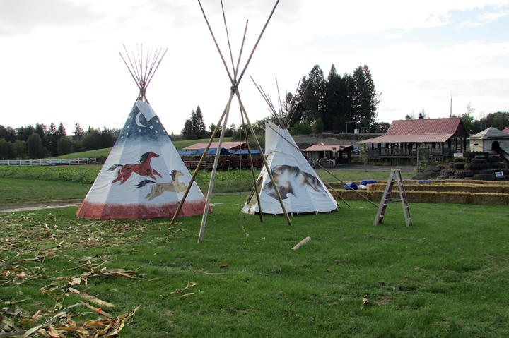 Teepees welcome visitors to the Fun Zone at Roloff Farm.