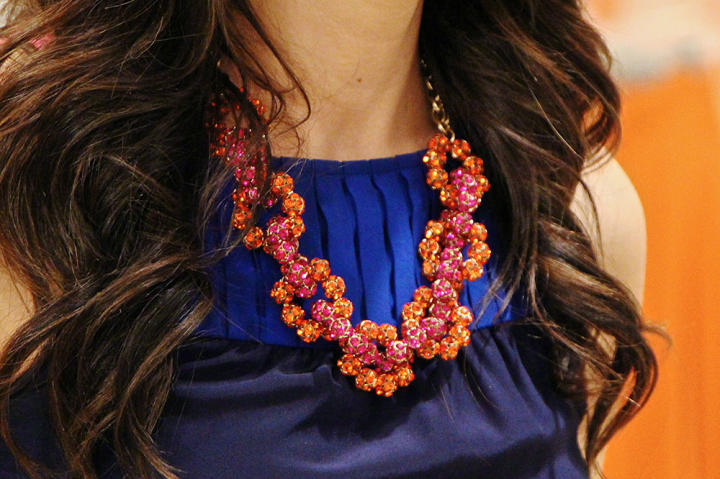 Orange/Pink Necklace by J. Crew