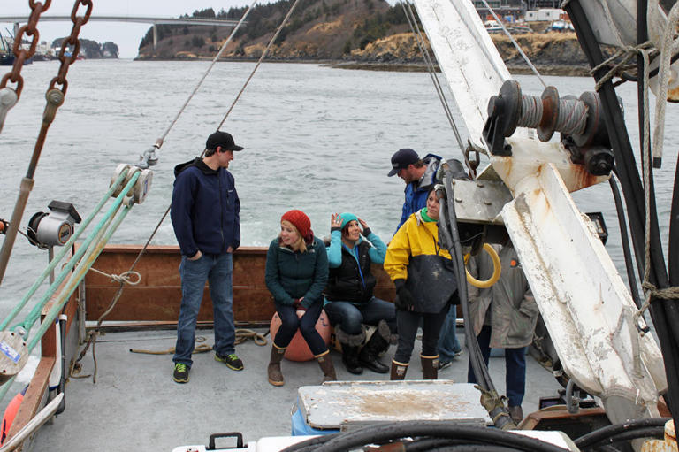 Before leaving for Miami the girls enjoy one last boat ride with some Alaskan men.