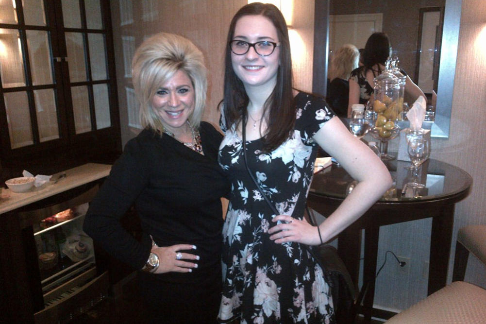 Several lucky Long Island Medium fans won private readings with Theresa Caputo last season. Here Theresa poses with contest winner Rebecca Snyder.