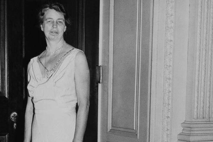 Eleanor Roosevelt Wearing A Sally Milgrim Creation In Washington On January 1937