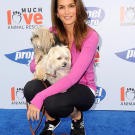 Cindy Crawford in 2011, hosting a celebrity dog walking event.