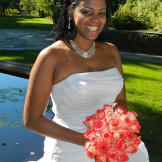 Vanessa in her wedding dress.