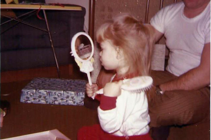 Opening presents on Christmas.