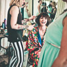 Ashley gets her hair done before her big day.