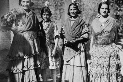 These are Gitano women, gypsies from southern Spain, photographed around 1930.