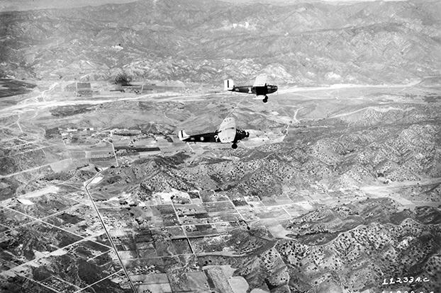 During Operation Question Mark (notice the punctuation mark on the fuselage) initiated on New Year's Day in 1929, officials wanted to see how long a plane could remain in flight. This Fokker C-2A remained aloft for 150 hours, thanks to the modified Douglas C-1 and a hose passing through a hatch that was cut into its floor.