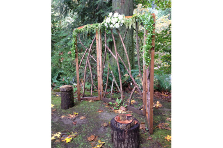 A look at the wedding site at Treehouse Point.