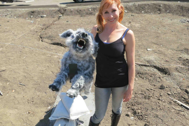 Says Kari of the wolf she built for 2014's Bullet Baloney: "I actually liked that wolf. I kinda wanted to keep it at my desk. I liked the glowy eyes -- there are little LED in the eyes that light up so at night it looks really weird."