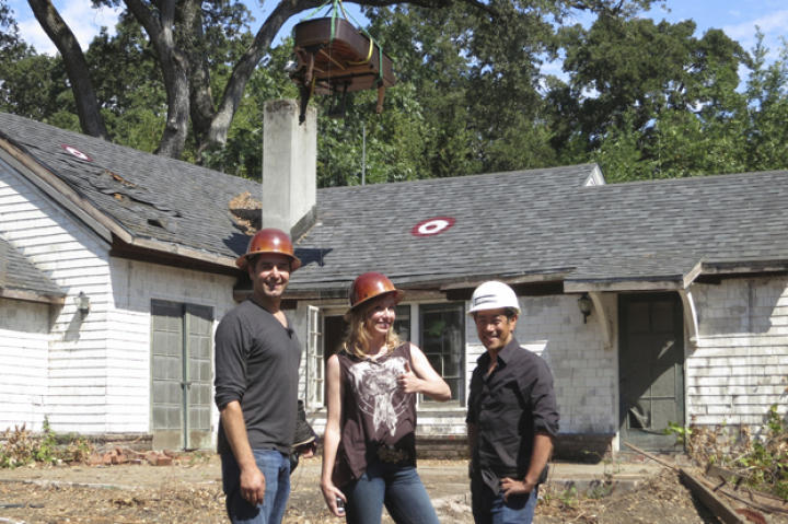 Yes, someone offered their house to Kari, Grant and Tory. Yes, they volunteered it free of charge. And yes, they knew pianos would be dropped onto the roof. (The house was slated for demolition.)