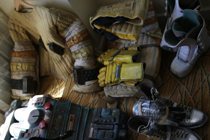 This is what Adam Savage's hotel-room floor looks like during Comic Con.