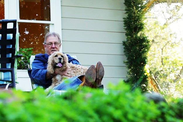 After a serious heart attack, Michael Bosch began to feel lonely and isolated on the Northern California ranch he'd been renting. For companionship, Michael adopted a puppy named Honey. One morning, as Michael and Honey pulled out of the ranch's two-mile driveway, the sun flashed into Michael's mirror, temporarily blinding him. His SUV veered off the road and left Michael hanging upside-down. Michael threw his five-month-old puppy out the window before spending eight hours slipping in and out of consciousness in the overturned vehicle. In the meantime, Honey ran to alert neighbors and led them back to her injured owner, saving his life in the nick of time.