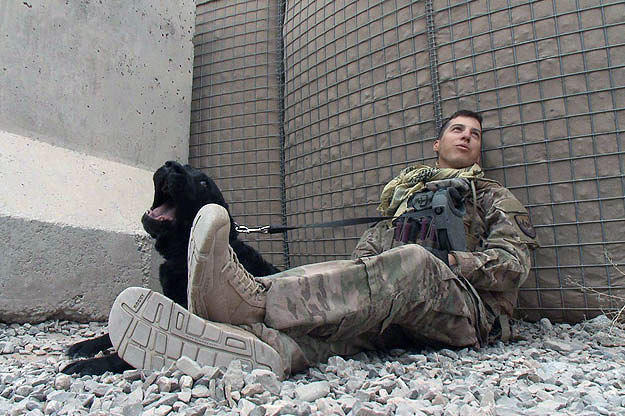 Cpl. Heath Garcia and MWD Lucy