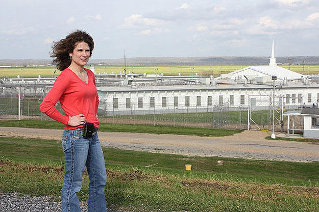 Cathy Fontenot, assistant warden, outside of Louisiana's Angola Prison.