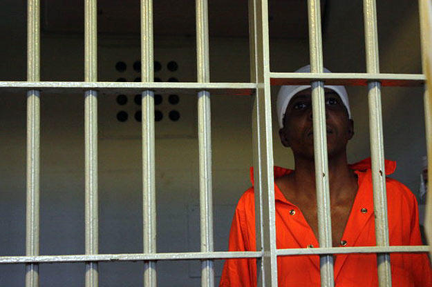 An inmate inside Louisiana's Angola Prison.
