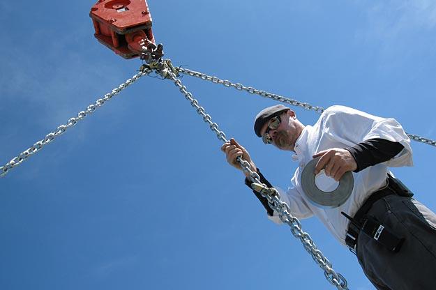 Is duct tape alone strong enough to lift a car into the air? Jamie Hyneman is on the case in 2009.