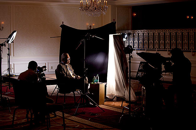 Donald Rumsfeld (Chief of Staff for President Ford) being interviewed for Gatekeepers.
