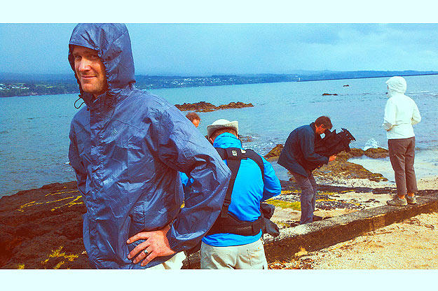 The bundled-up gent in the foreground is
