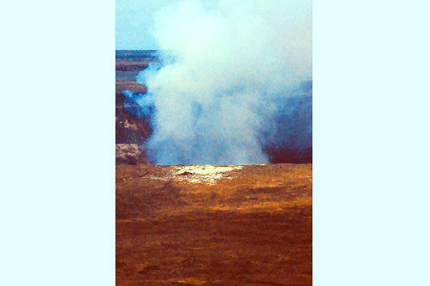 Kilauea is the most active volcanic mass in the world. Our cameras shot this photo of the volcano as it simmers on the island of Hawaii.