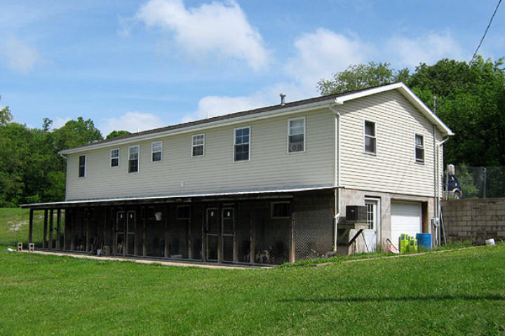 The shelters in need of repair at the Ritchie County Humane Society.