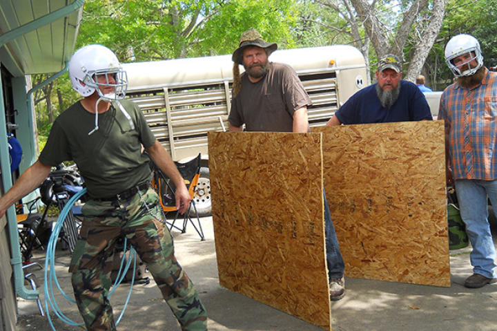 Team Turtle is geared up and ready to face Rambo the ram!