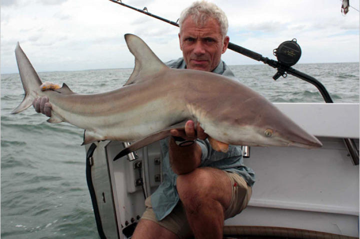To prepare for this episode of River Monsters, Jeremy Wade caught a bull shark in the ocean first.