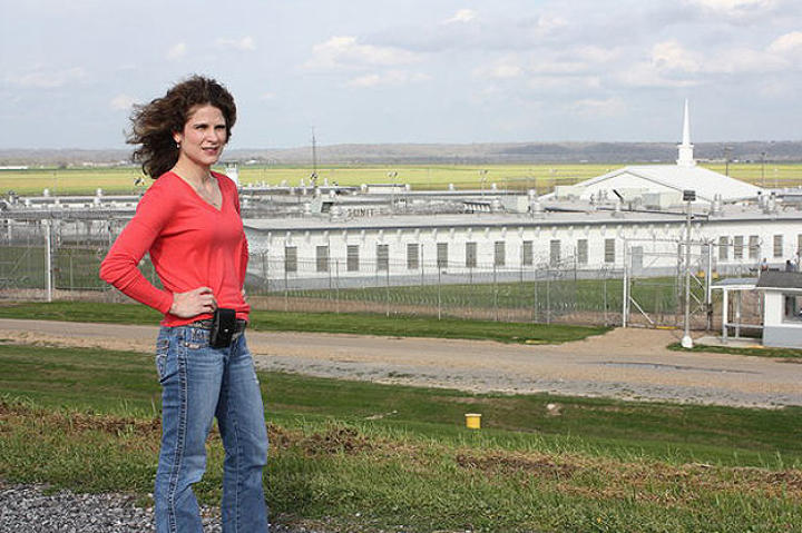 Cathy Fontenot, assistant warden, outside of Louisiana's Angola Prison.