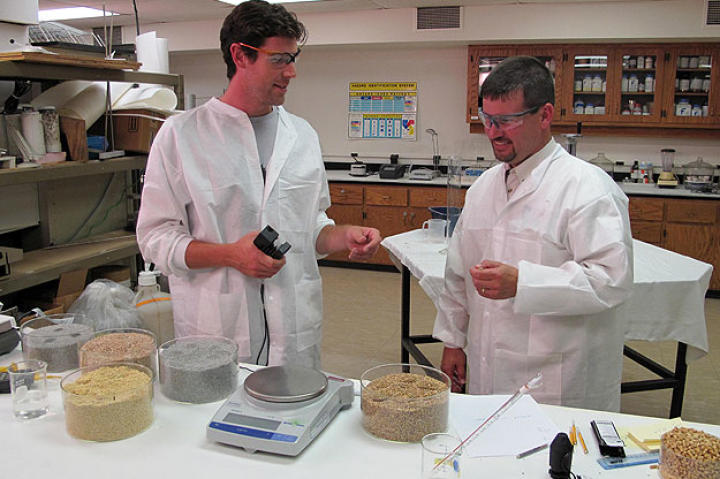 John performing experiments with an AURI worker.