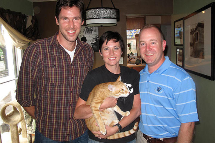 John with Iraq soldier, Erin Kirk Cuomo, her husband and their cat.