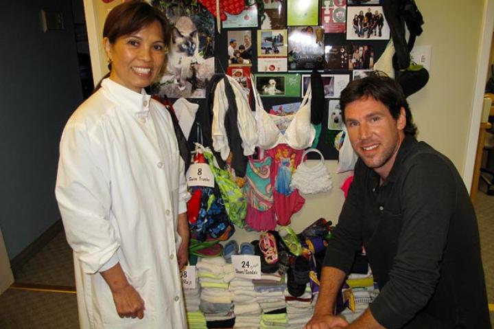 John Fulton with Dr. Jean Chu in her office