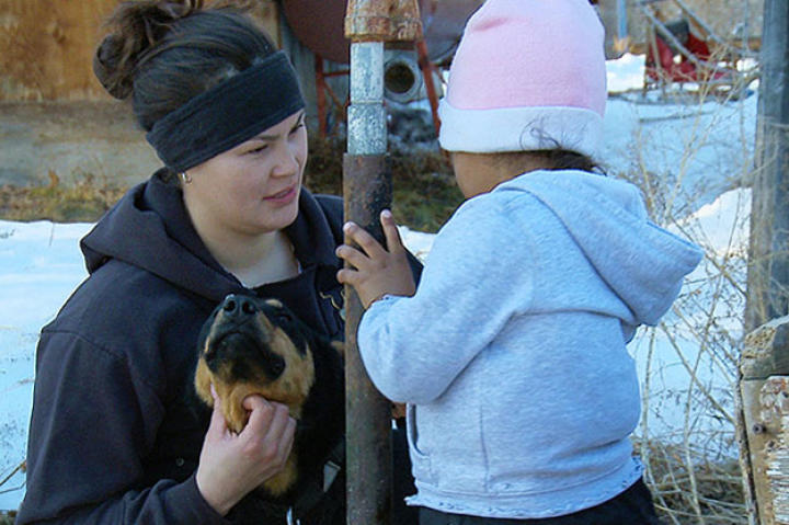 Courtney Agnes (L) and her daughter, Cuppie (R).