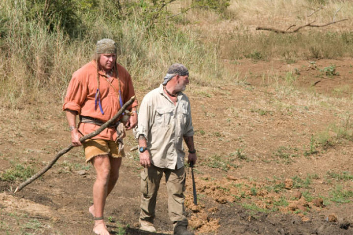 The search for water and prey always leads to watering holes, but since it's the dry season there's not much left at most of them but well-tracked mud. Still these spots act as animal magnets and offer the only hope of finding moisture.