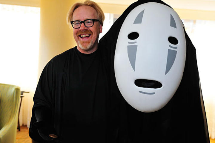 The face behind No-Face: Adam Savage. Adam Tweeted that he made the costume himself ... and for less than $100.