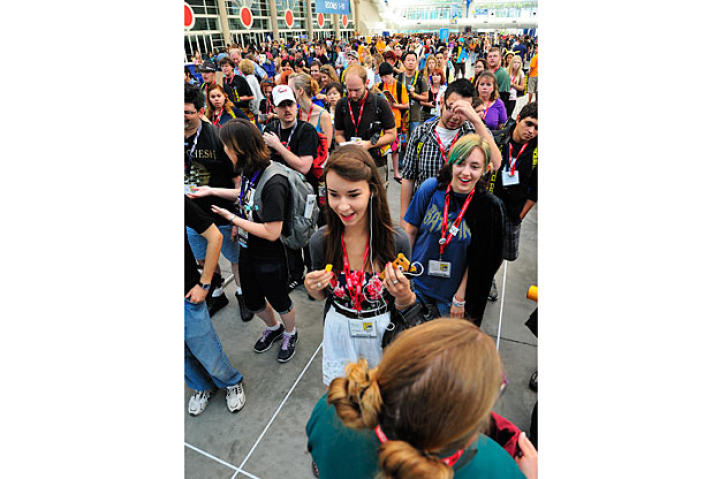 Hundreds of fans had stood in line earlier in the day to score a ticket to the signing session.