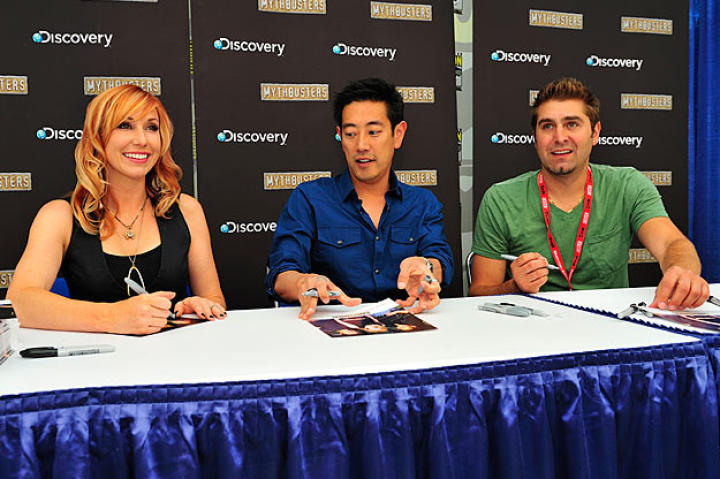 This is the third year for Grant Imahara and Tory Belleci at Comic Con, and the second for Kari Byron.