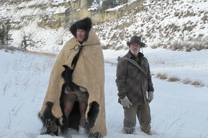 Taking on the role of unlucky ranchers, Cody gets the buffalo hide that was left for them — along with an axe head, a glass jar, a metal tin and a steel striker — if only because his bare legs and feet need more help than Dave's pants and boots.