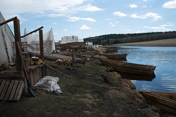 Campstream on the Klondike set.