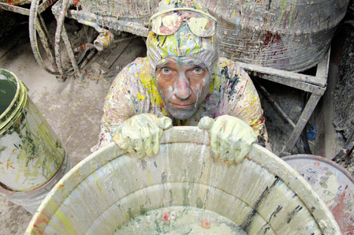 At the San Francisco city dump, Mike Rowe learns how to sort and recycle old paint for use in areas of need worldwide.