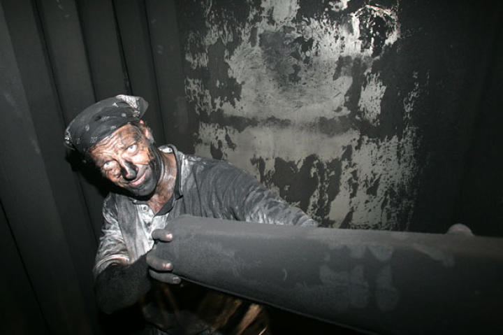 At the Ebonex Corporation in Melvindale, Michigan, Mike Rowe crushes cow bones into powder to be used in paints, plastics, wood-grain stains, artificial leather and vinyl, among other things.