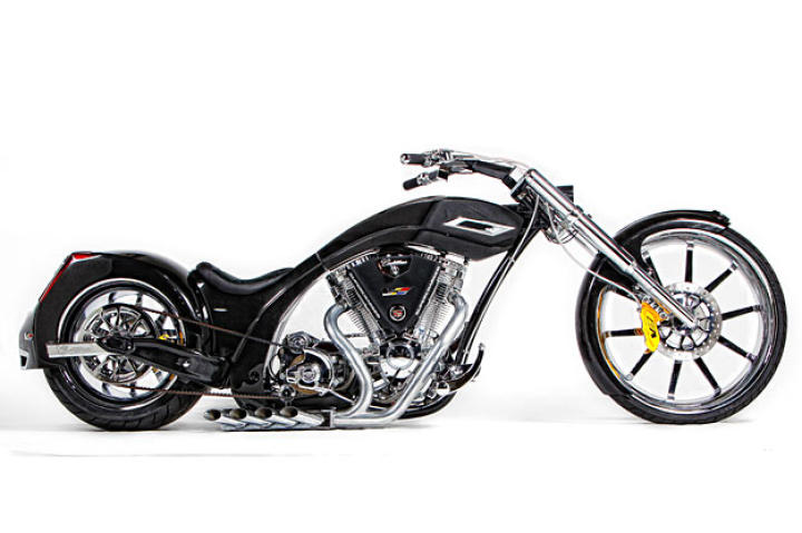 Senior and Junior are donating the proceeds from their one-of-a-kind Cadillac-inspired choppers to benefit charity.