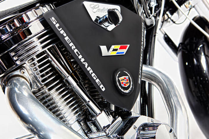 Senior and Junior are donating the proceeds from their one-of-a-kind Cadillac-inspired choppers to benefit charity.
