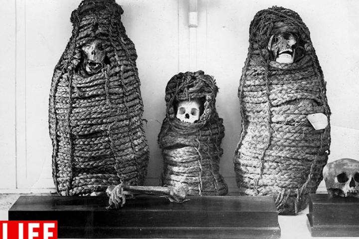 Peruvian Mummies. Archaeologists believe that many Incan mummies, including those of children, were human sacrifices to the the mountain god Apus.