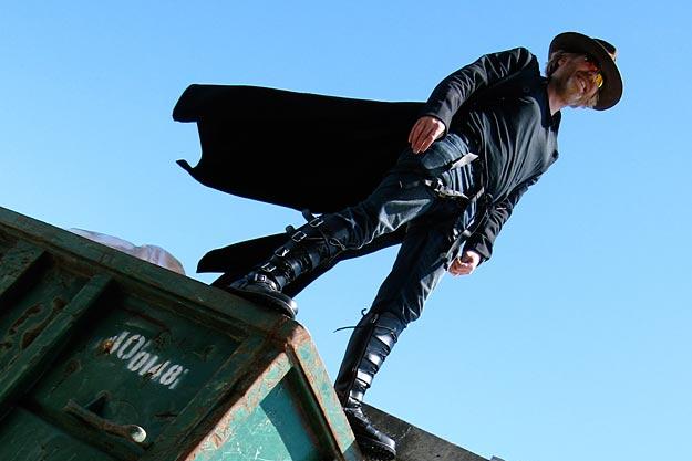 Can a villain survive a dumpster-dive leap from the top of a building? Adam Savage is on the case in 2009.