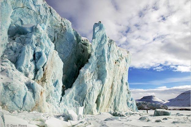 The Tuna Glacier in the Norwegian Arctic.