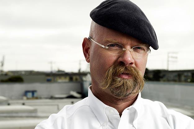 Jamie Hyneman poses on top of M5 for an August 2007 photo shoot by Discovery Channel.