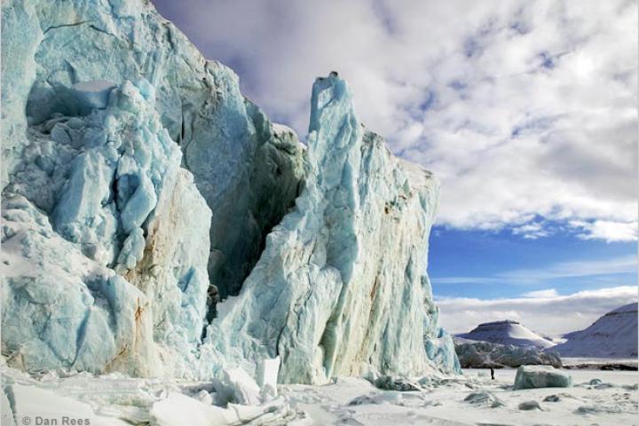 The Tuna Glacier in the Norwegian Arctic.