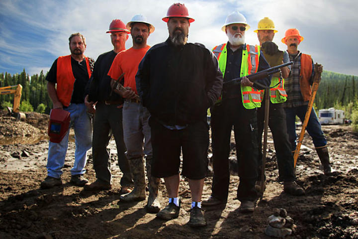 The Gold Rush Seven at Mine 1 in August, 2011 - James Harness, Greg Remsburg, Dave Turin, Todd Hoffman, Jack Hoffman, Chris Doumitt and Jim Thurber.