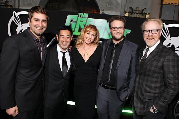 Tory Belleci, Grant Imahara, Kari Byron, Seth Rogen and Adam Savage attend